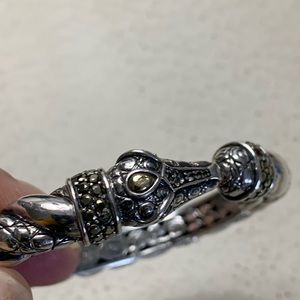 JAI Sterling & 14K Accent Gemstone Croco bracelet